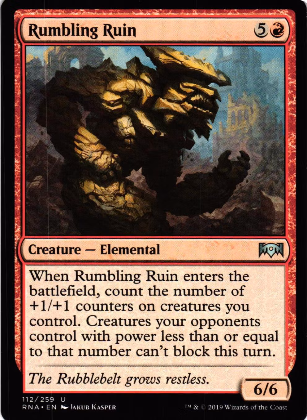 Rumbling Ruin Uncommon 112/259 Ravnica Allegiance (RNA) Magic the Gathering