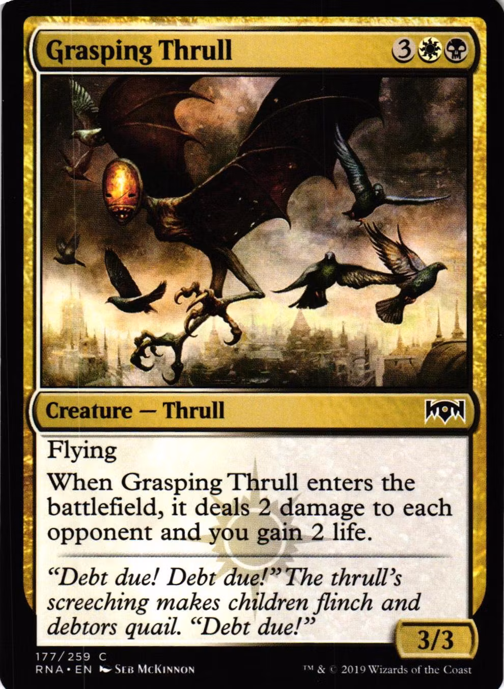 Grasping Thrull Common 177/259 Ravnica Allegiance (RNA) Magic the Gathering
