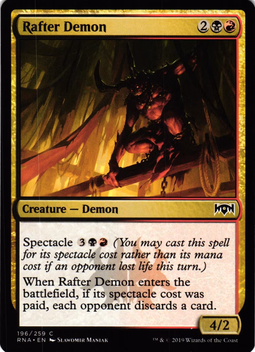 Rafter Demon Common 196/259 Ravnica Allegiance (RNA) Magic the Gathering