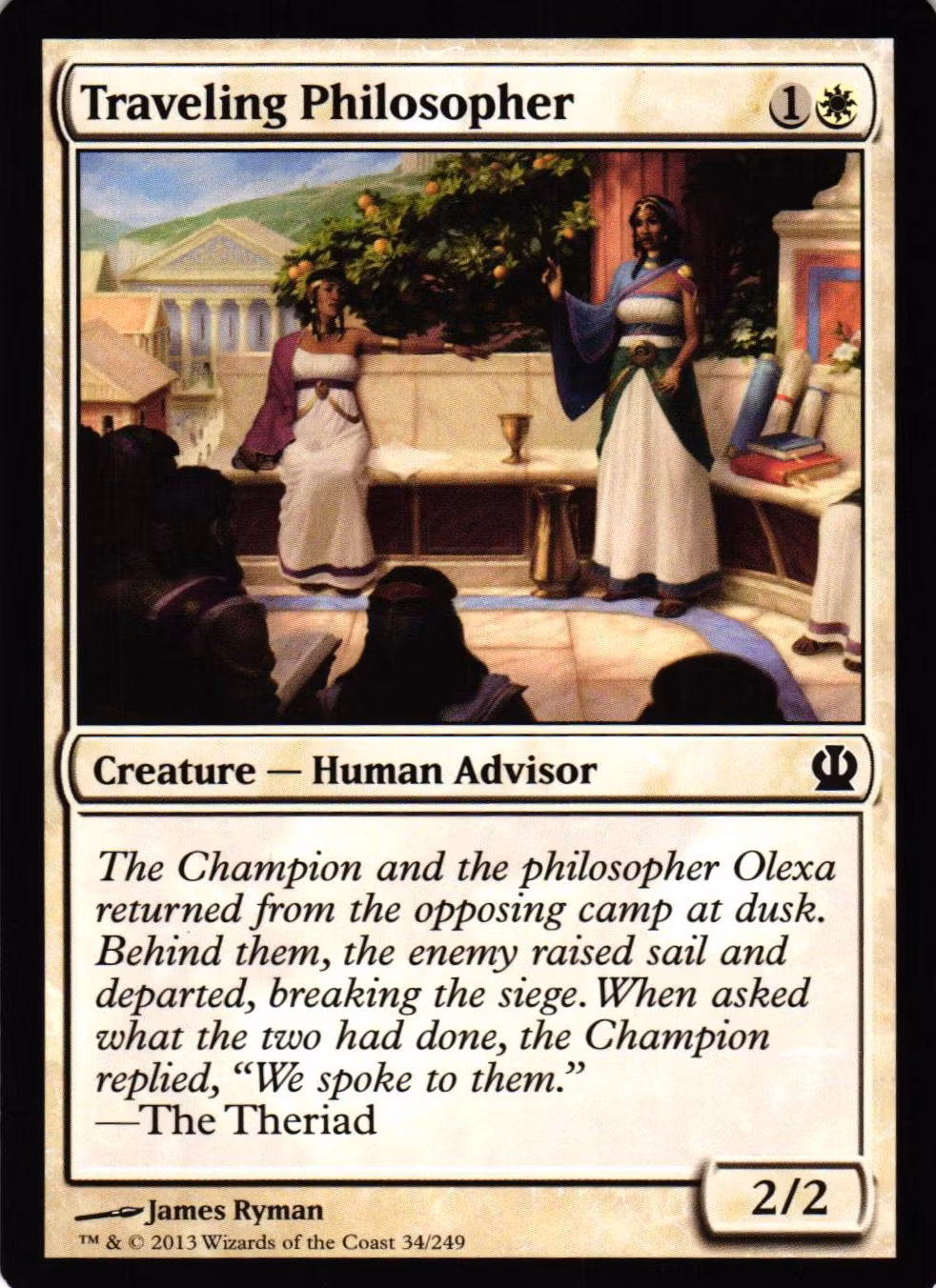 Traveling Philosopher Common 34/249 Theros (THS) Magic the Gathering