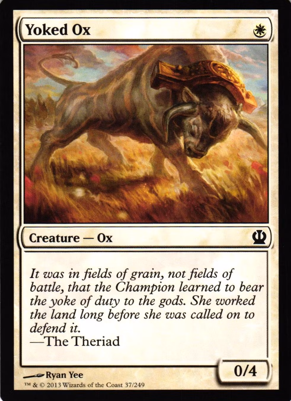 Yoked Ox Common 37/249 Theros (THS) Magic the Gathering