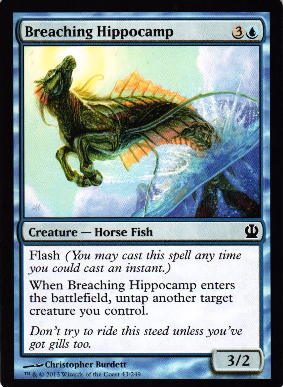 Breaching Hippocamp Common 43/249 Theros (THS) Magic the Gathering