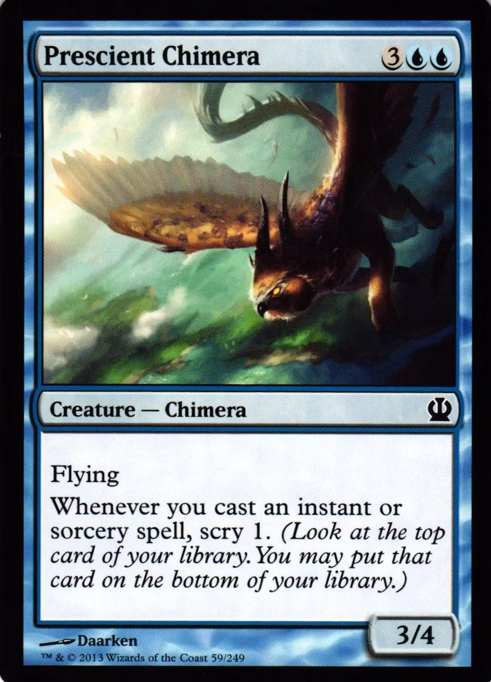 Prescient Chimera Common 59/249 Theros (THS) Magic the Gathering