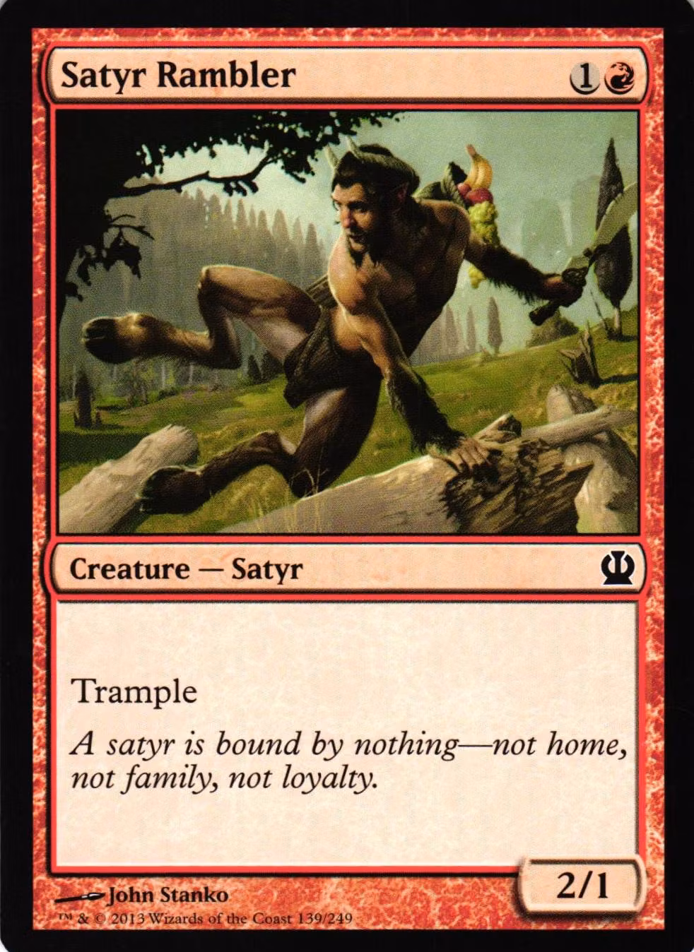 Satyr Rambler Common 139/249 Theros (THS) Magic the Gathering