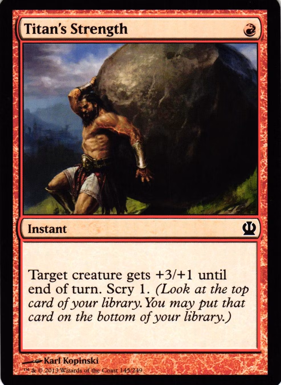 Titans Strenght Common 145/249 Theros (THS) Magic the Gathering