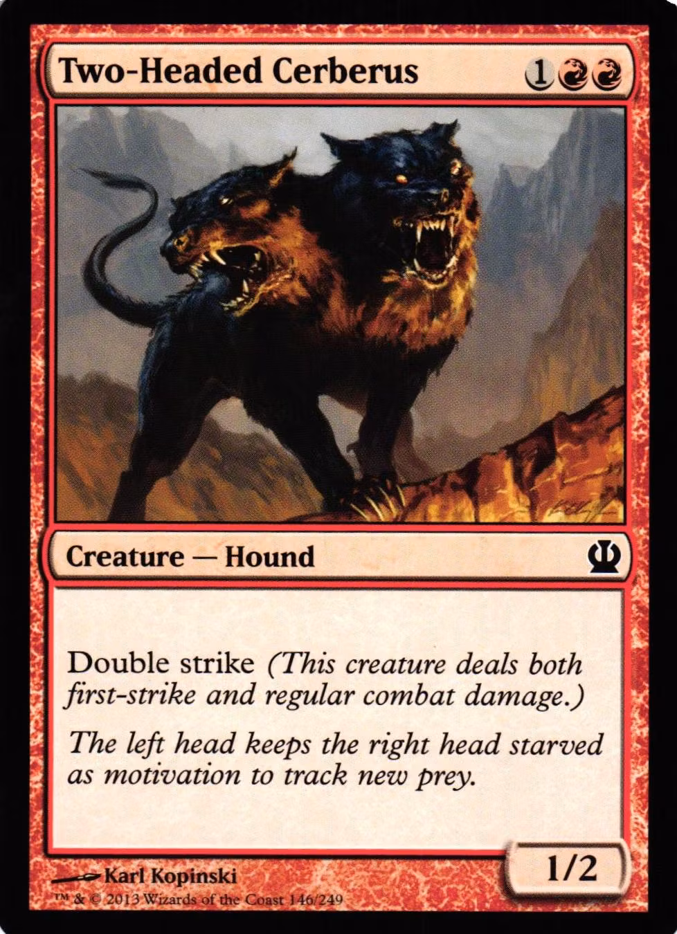 Two-Headed Cerberus Common 146/249 Theros (THS) Magic the Gathering