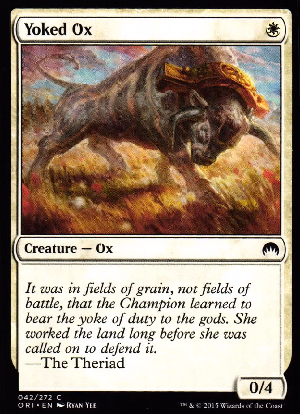 Yoked Ox Common 042/272 Magic Origins (ORI) Magic the Gathering