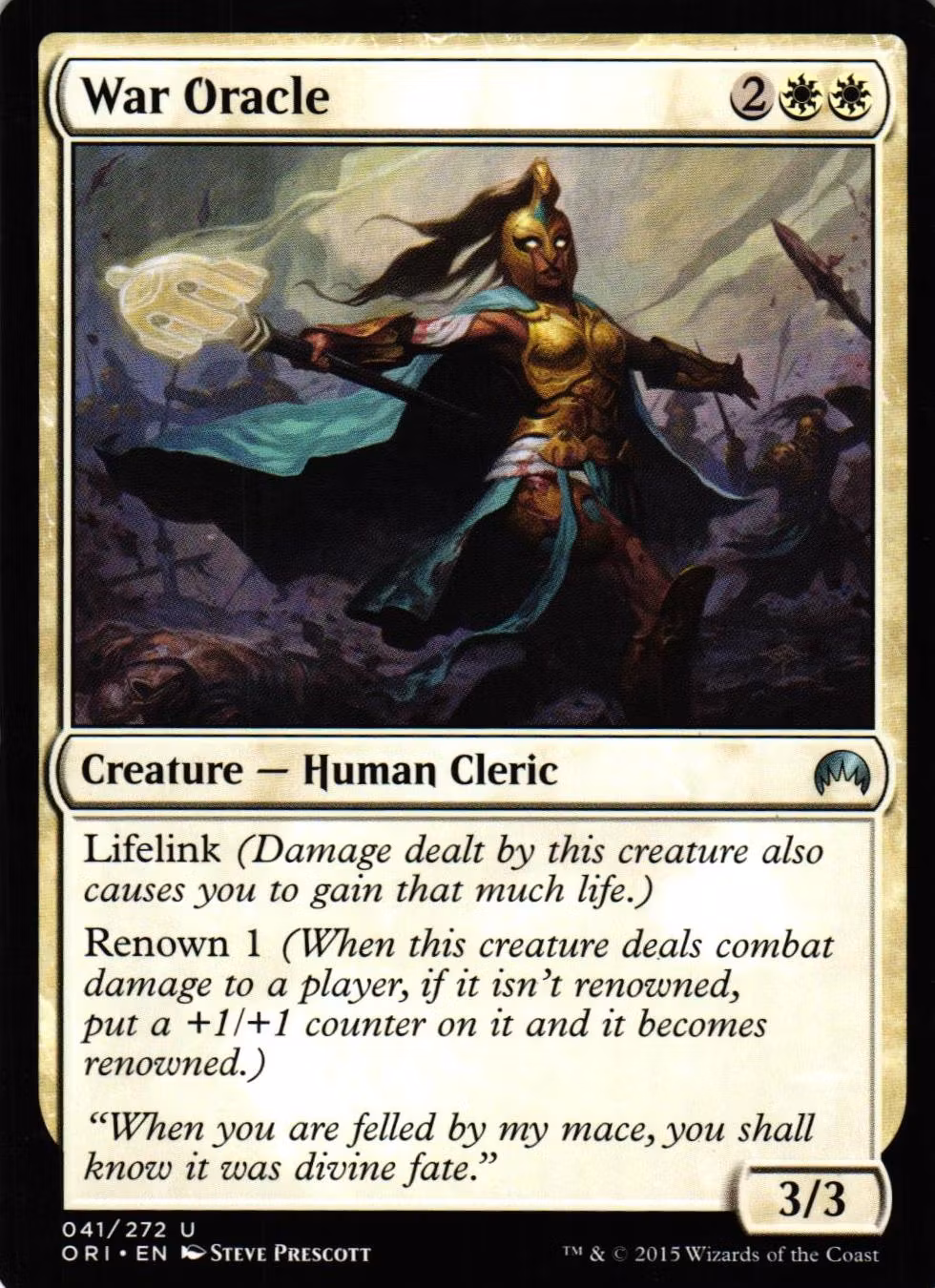 War Oracle Uncommon 041/272 Magic Origins (ORI) Magic the Gathering