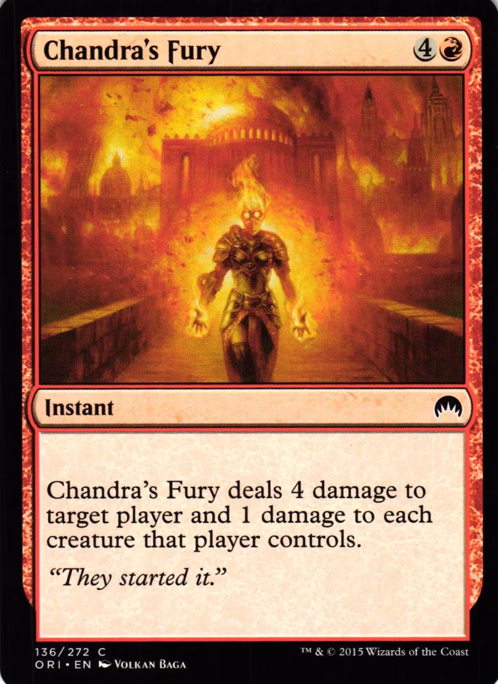 Chandras Fury Common 136/272 Magic Origins (ORI) Magic the Gathering