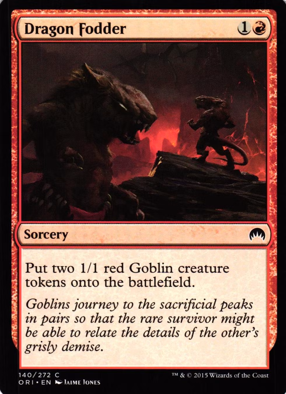 Dragon Fodder Common 140/272 Magic Origins (ORI) Magic the Gathering