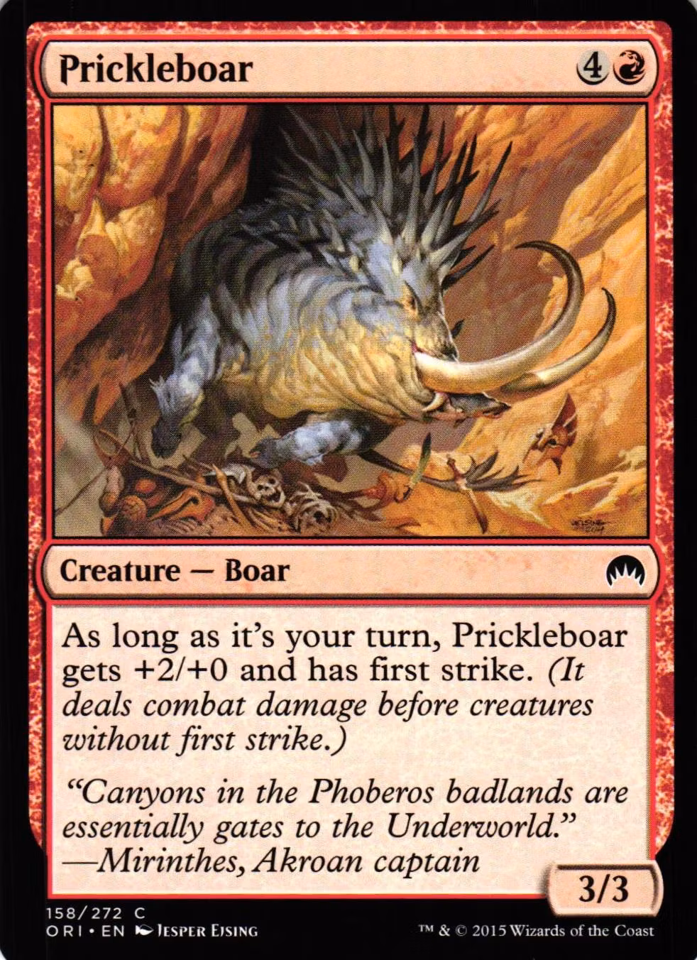 Prickleboar Common 158/272 Magic Origins (ORI) Magic the Gathering