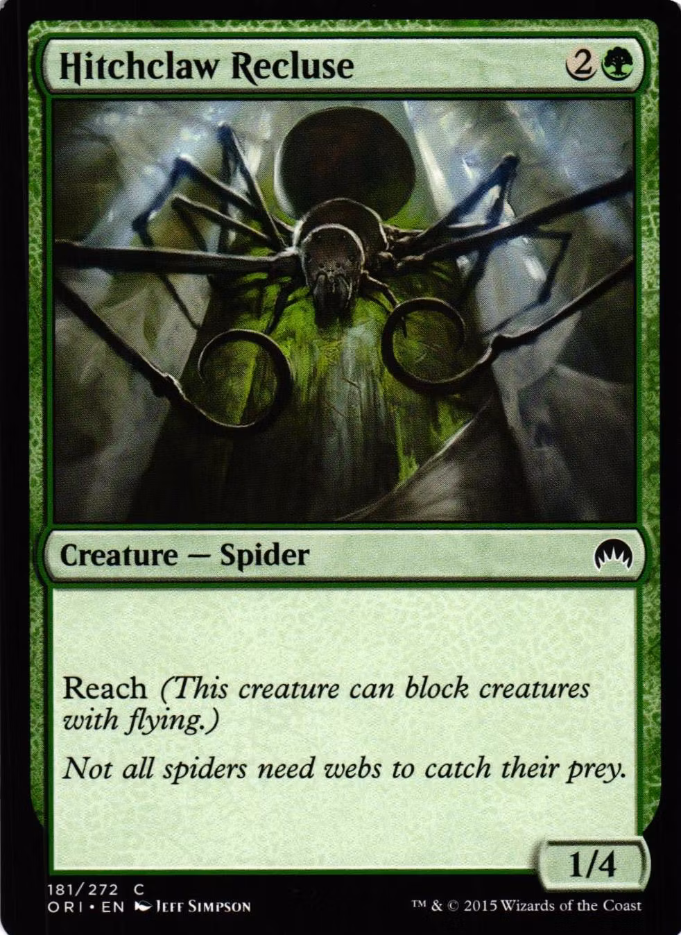 Hitchclaw Recluse Common 181/272 Magic Origins (ORI) Magic the Gathering