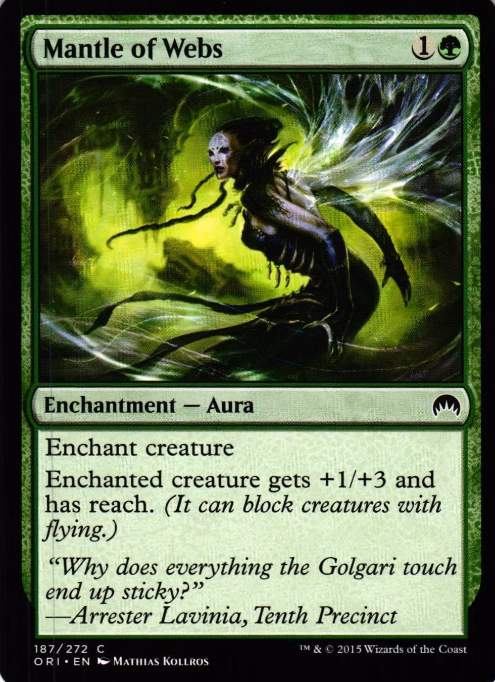 Mantle of Webs Common 187/272 Magic Origins (ORI) Magic the Gathering