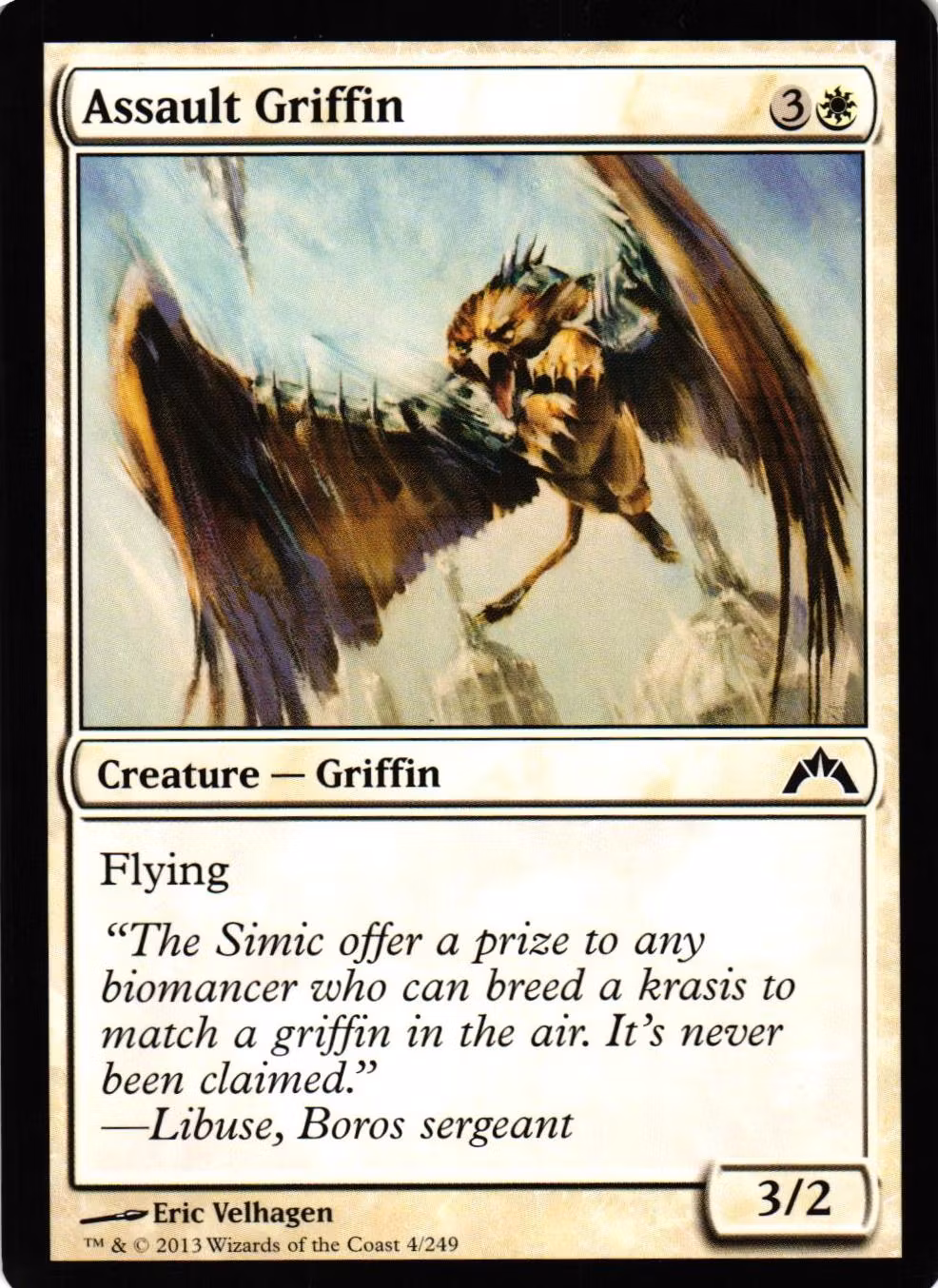 Assault Griffin Common 4/249 Gatecrash Gatecrash (GTC) Magic the Gathering