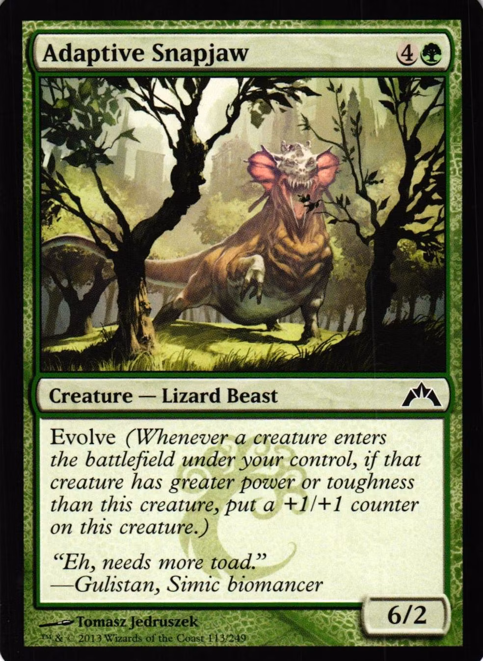 Adaptive Snapjaw Common 113/249 Gatecrash Gatecrash (GTC) Magic the Gathering