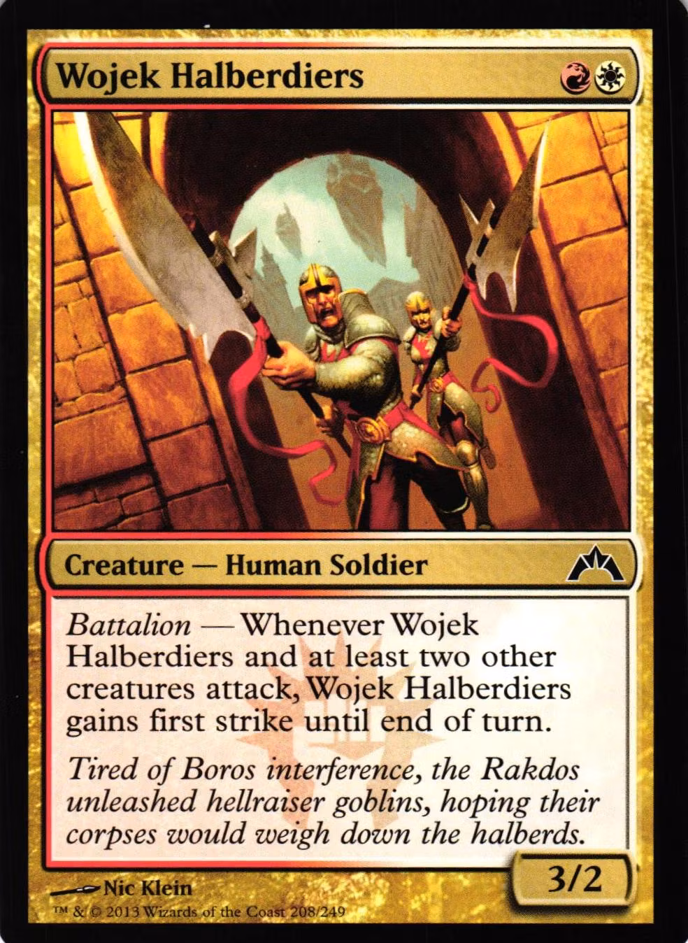 Wojek Halberdiers Common 208/249 Gatecrash Gatecrash (GTC) Magic the Gathering