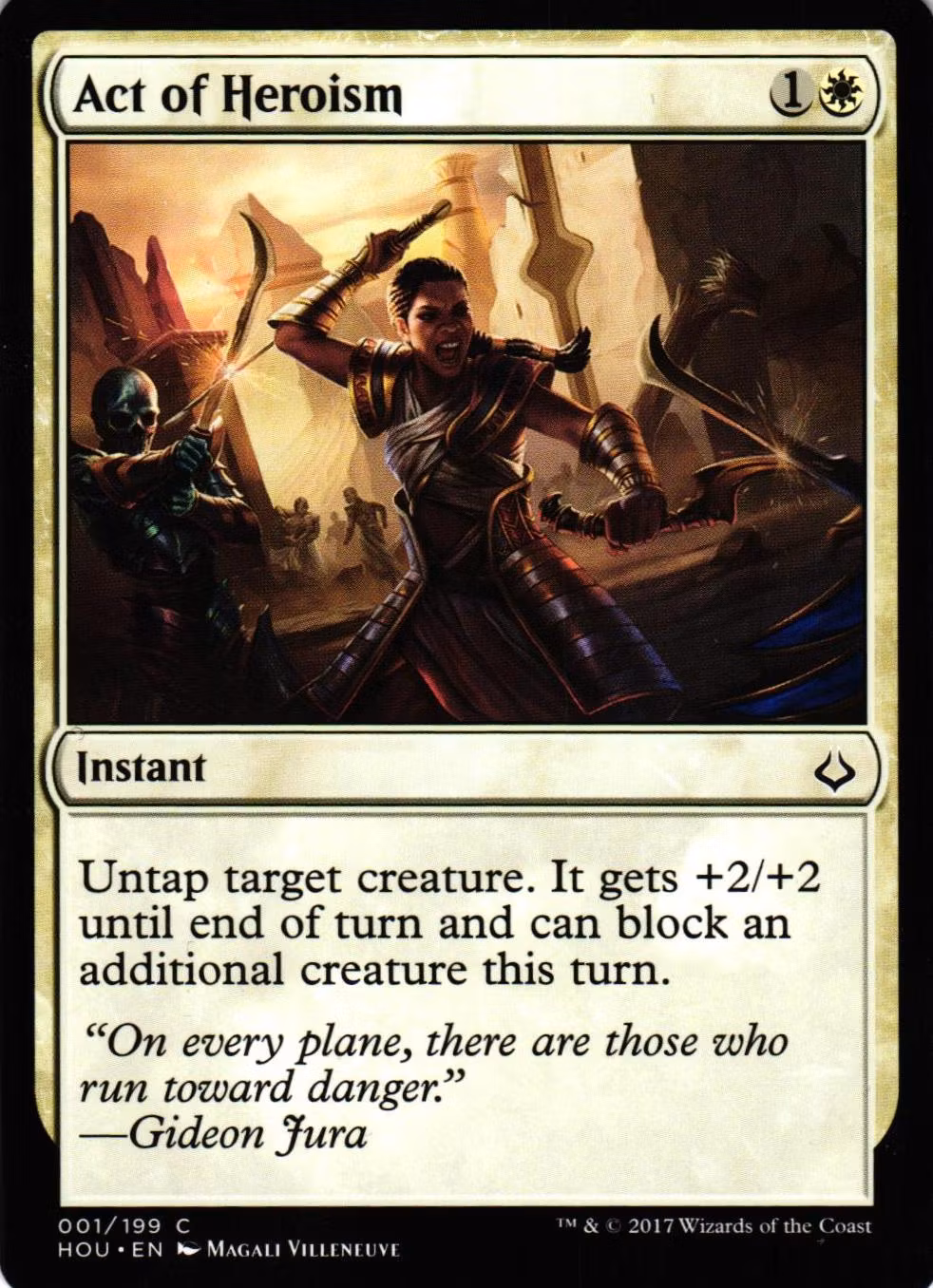 Act of Heroism Common 001/199 Hour of Devesation (HOU) Magic the Gathering