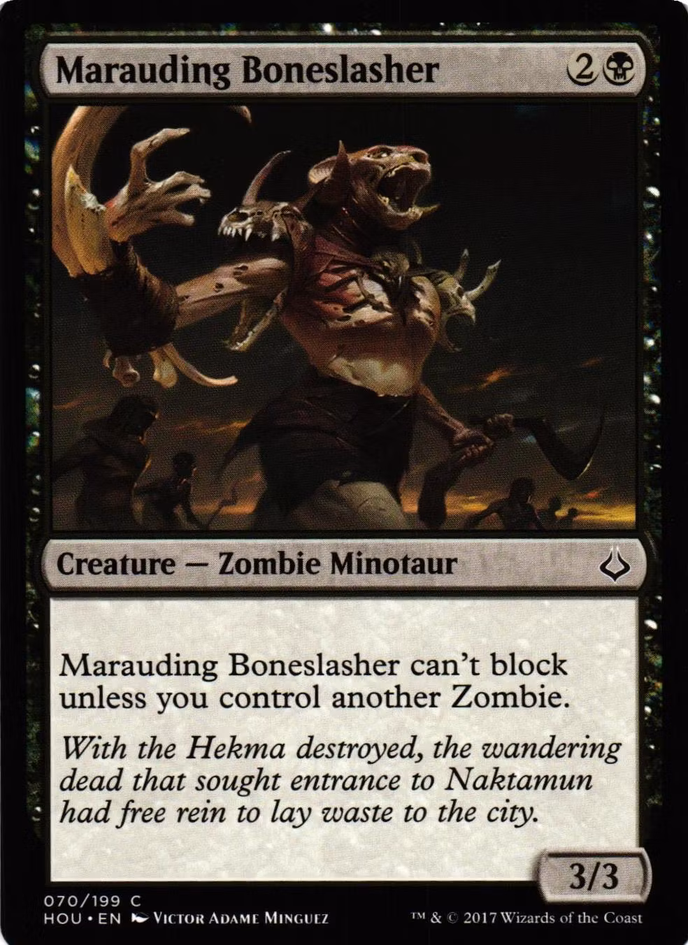 Marauding Boneslasher Common 070/199 Hour of Devesation (HOU) Magic the Gathering