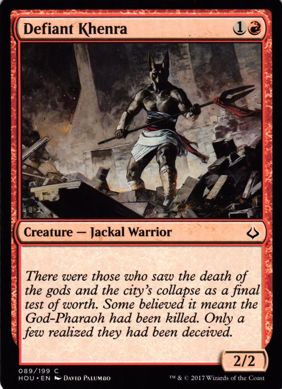 Defiant Khenra Common 089/199 Hour of Devesation (HOU) Magic the Gathering