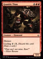 Granitic Titan Common 095/199 Hour of Devesation (HOU) Magic the Gathering