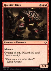 Granitic Titan Common 095/199 Hour of Devesation (HOU) Magic the Gathering