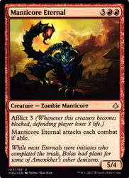 Manticore Enternal Uncommon 103/199 Hour of Devesation (HOU) Magic the Gathering