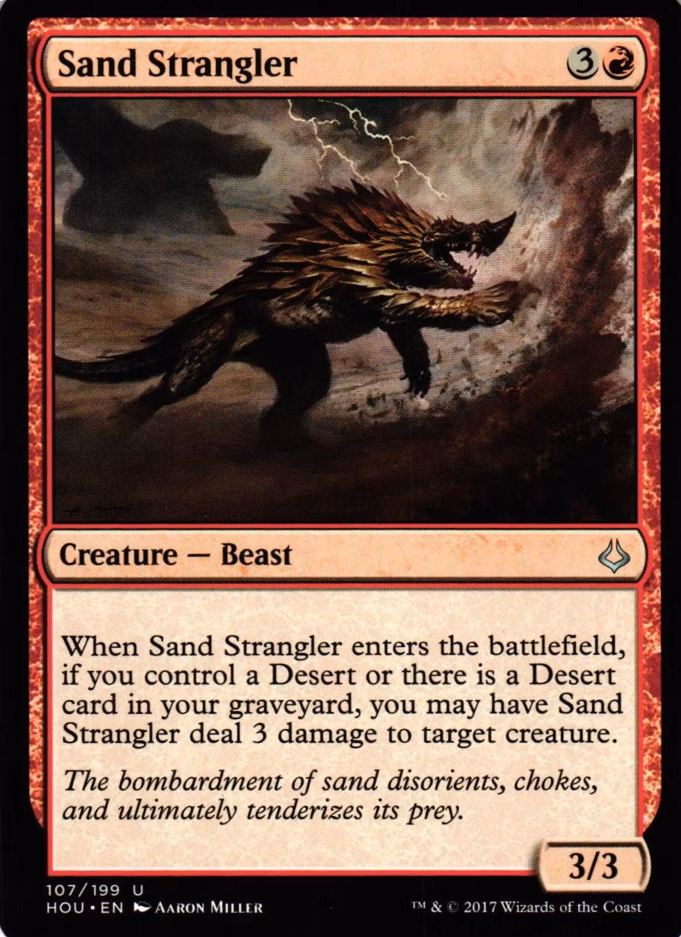 Sand Strangler Uncommon 107/199 Hour of Devesation (HOU) Magic the Gathering