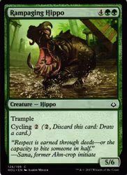 Rampaging Hippo Common 128/199 Hour of Devesation (HOU) Magic the Gathering