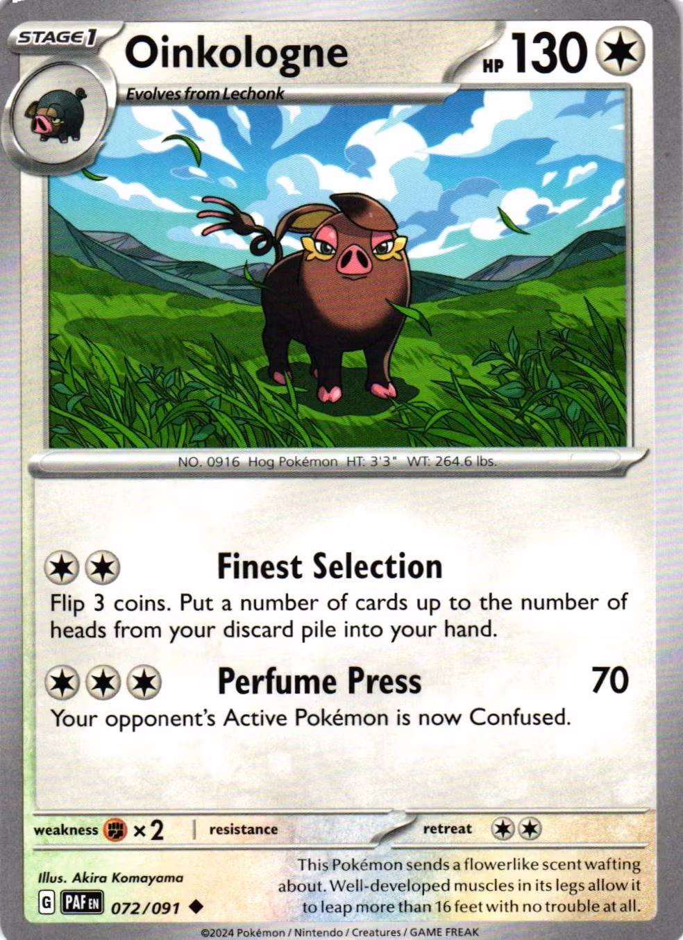 Oinkologne Uncommon 072/091 Paldean Fates Pokemon