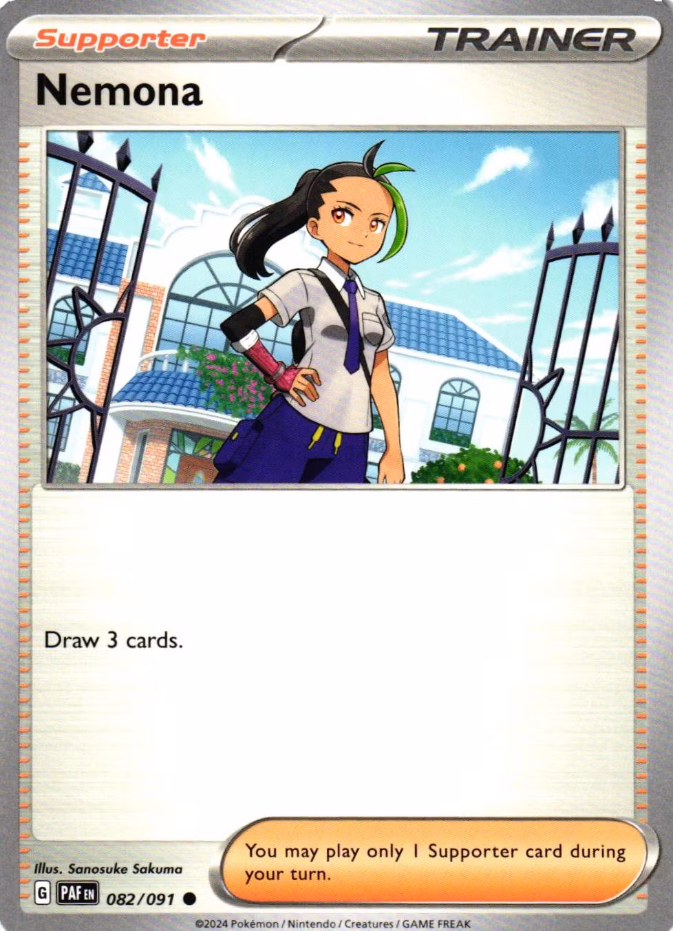 Nemona Common 082/091 Paldean Fates Pokemon