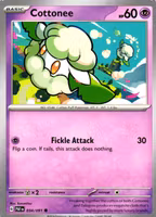 Cottonee Common 034/091 Paldean Fates Pokemon