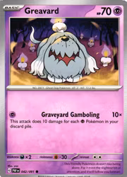 Greavard Common 042/091 Paldean Fates Pokemon