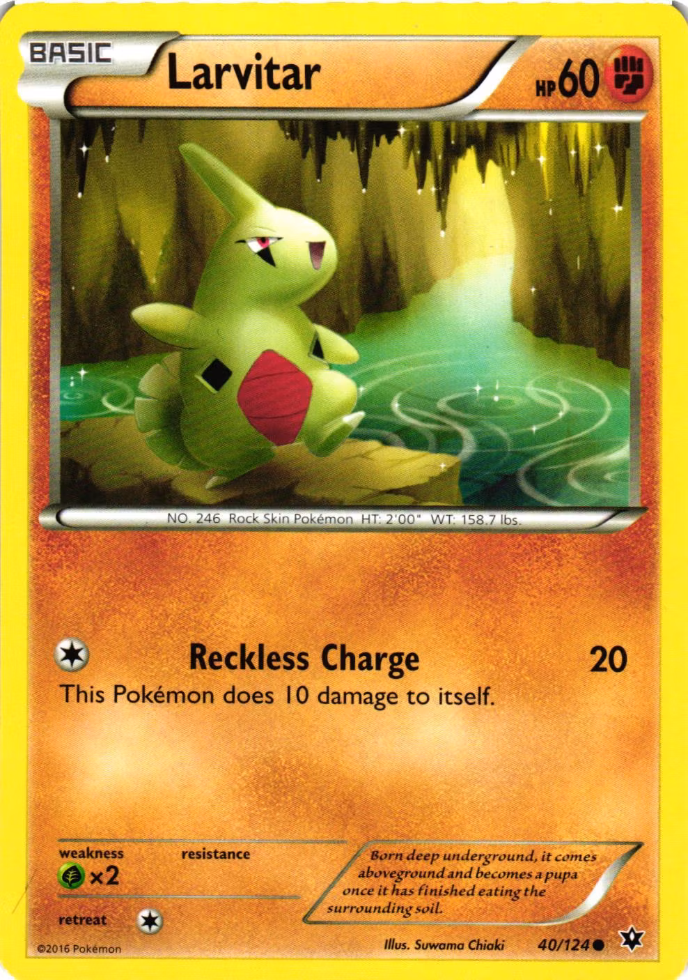 Larvitar Common 40/124 Fates Collide Pokemon