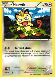 Meowth Common 74/124 Fates Collide Pokemon
