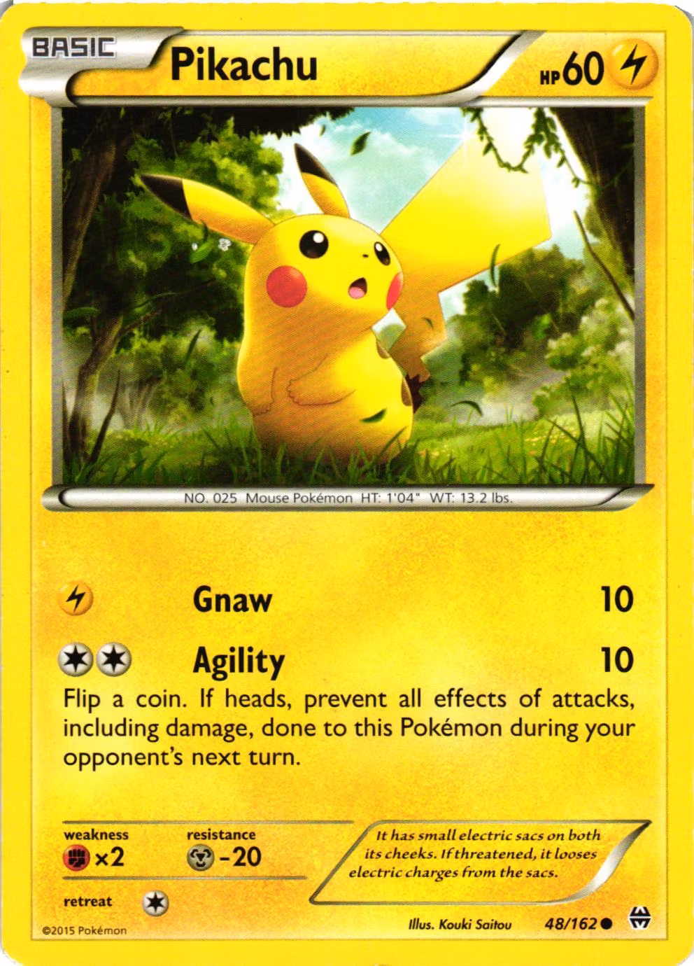 Pikachu Common 48/162 BREAKthrough Pokemon