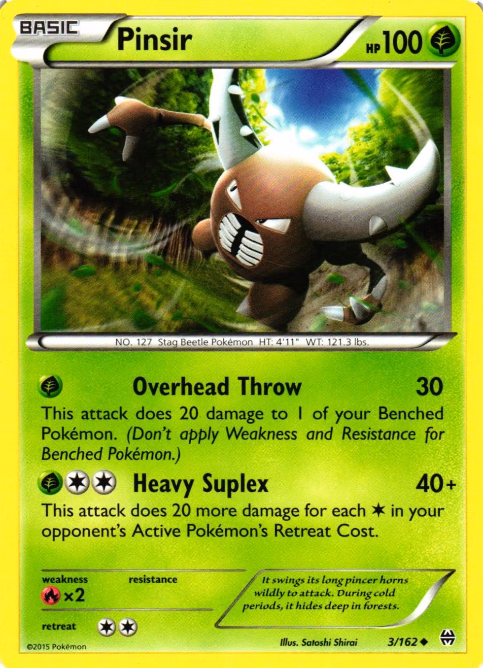 Pinsir Uncommon 3/162 BREAKthrough Pokemon
