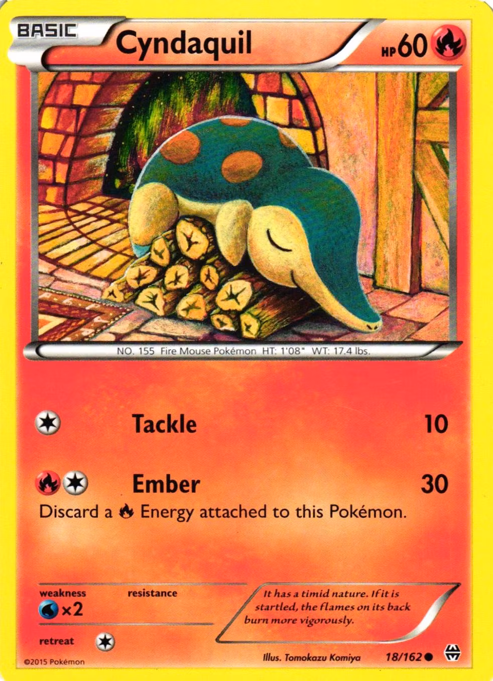 Cyndaquil Common 18/162 BREAKthrough Pokemon