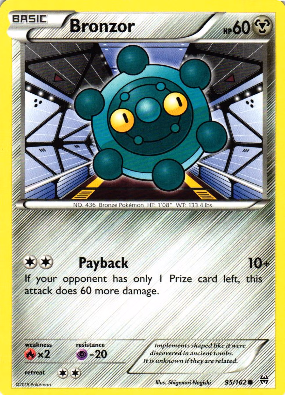 Bronzor Common 95/162 BREAKthrough Pokemon