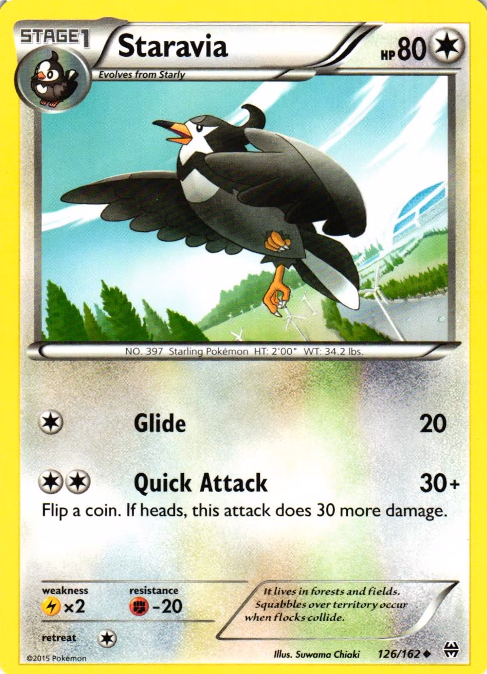 Staravia Uncommon 126/162 BREAKthrough Pokemon