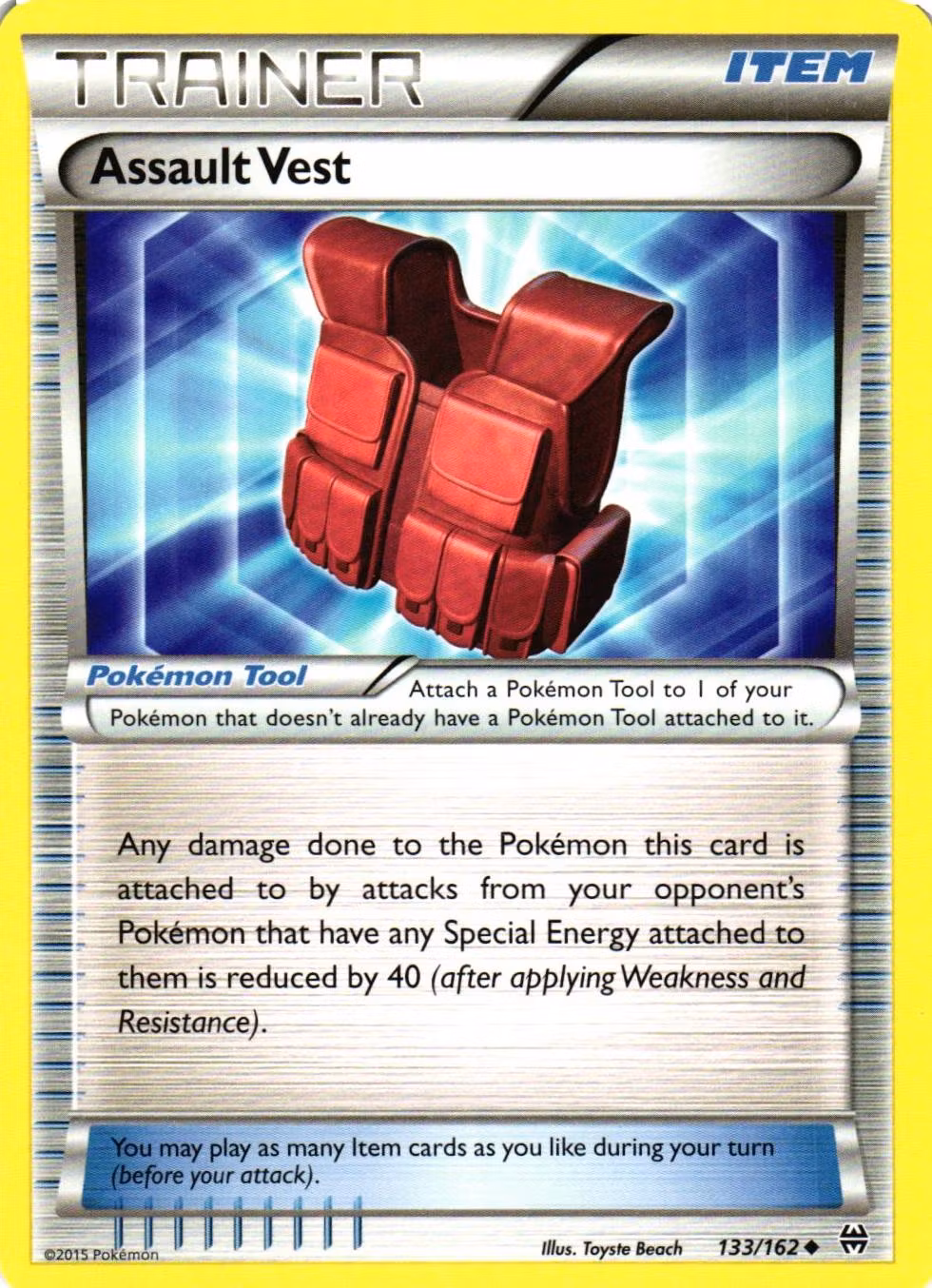 Assault Vest Uncommon 133/162 BREAKthrough Pokemon
