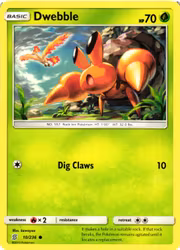 Dwebble Common 10/236 Unified Minds Pokemon