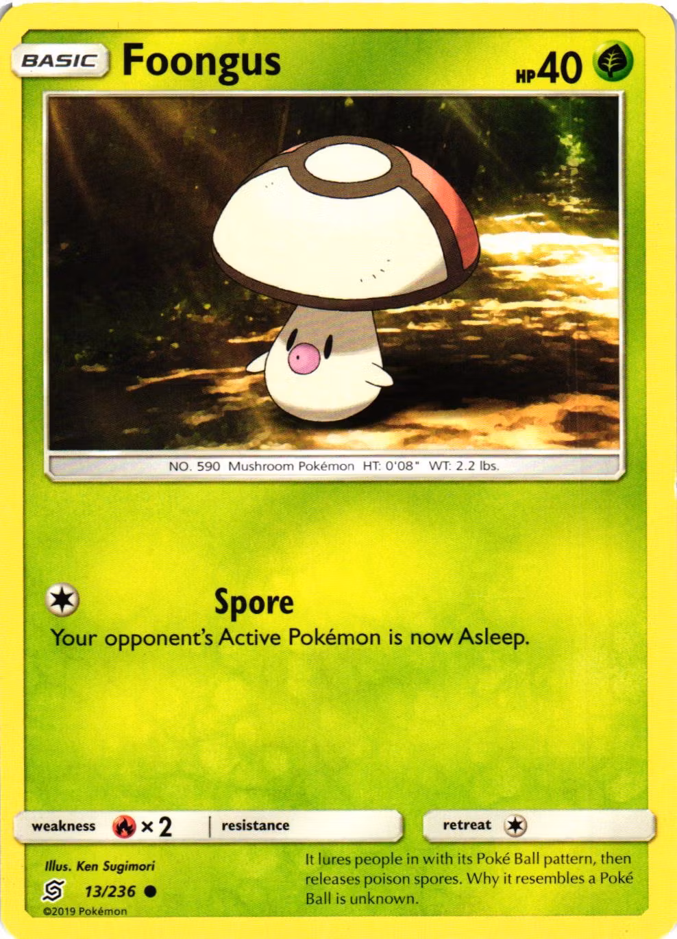 Foongus Common 12/236 Unified Minds Pokemon