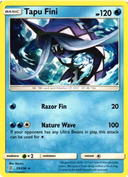 Tapu Fini Rare 53/236 Unified Minds Pokemon