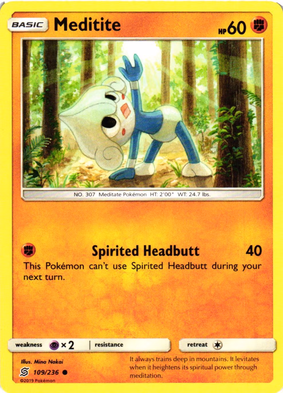 Meditite Common 109/236 Unified Minds Pokemon