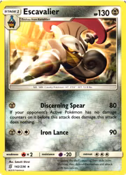 Escavalier Rare 142/236 Unified Minds Pokemon