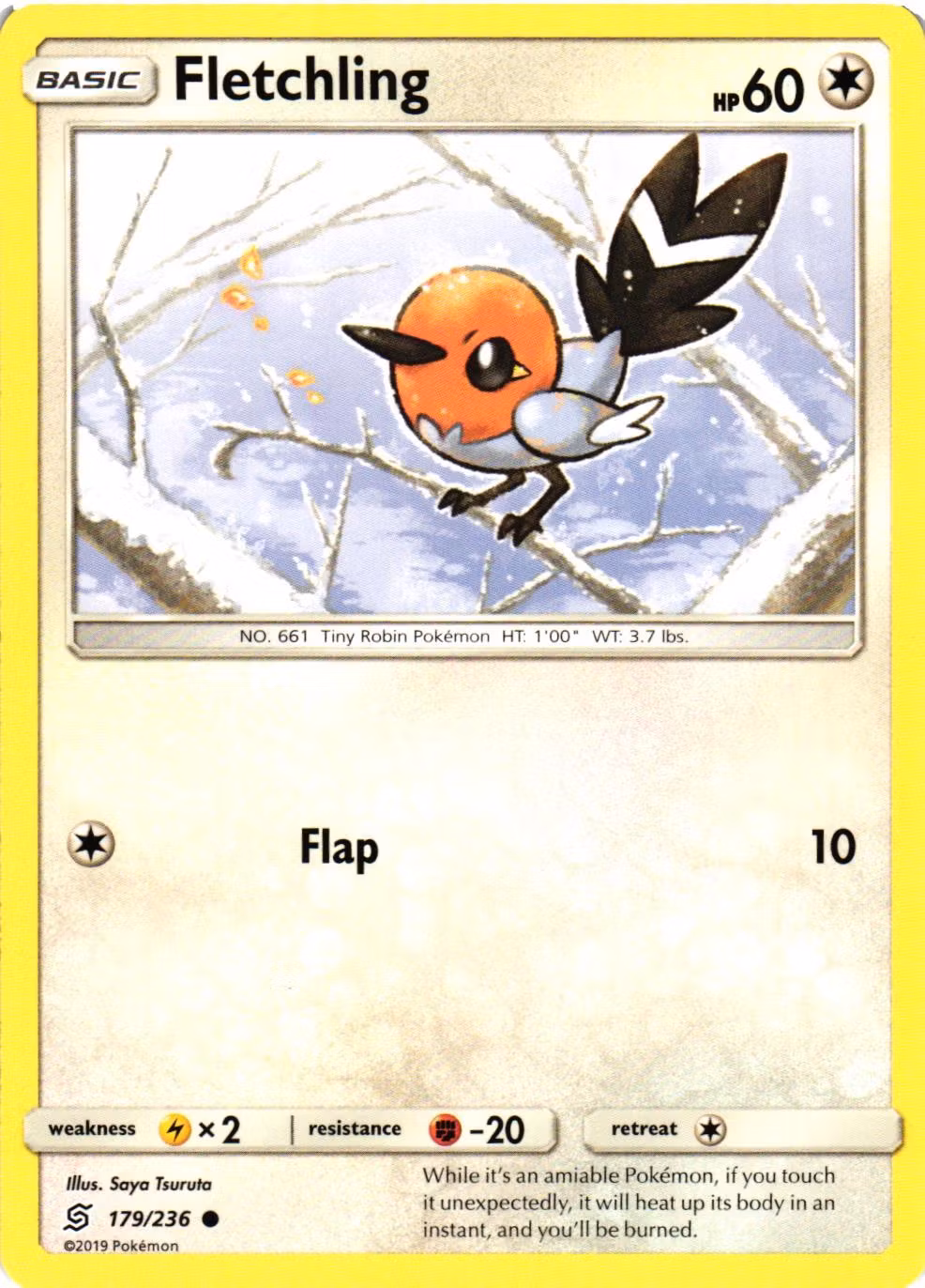 Fletchling Common 179/236 Unified Minds Pokemon