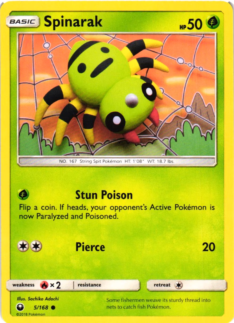 Spinarak Common 5/168 Celestial Storm Pokemon