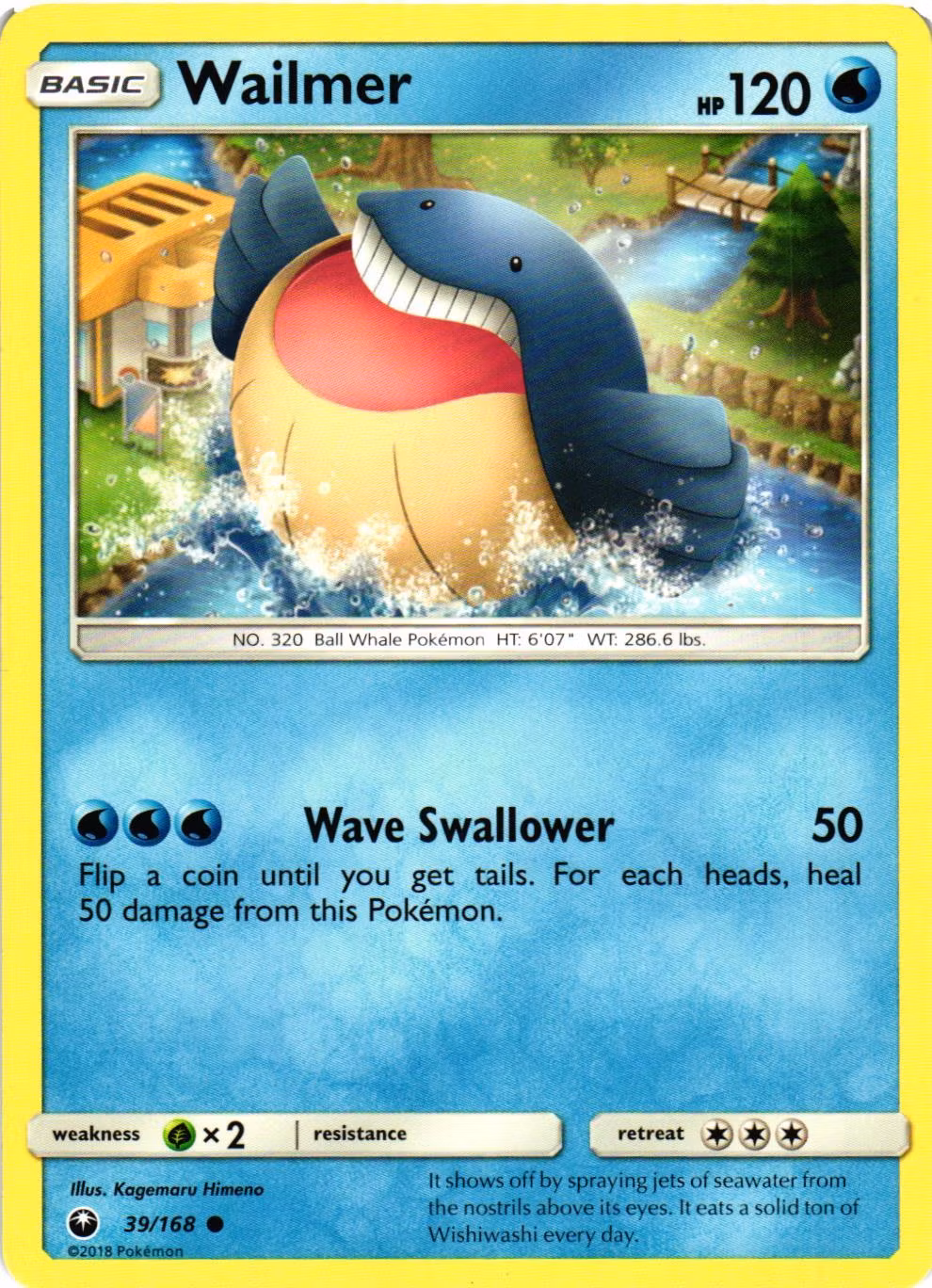 Wailmer Common 39/168 Celestial Storm Pokemon