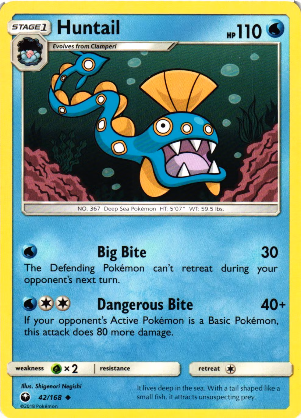 Huntail Uncommon 42/168 Celestial Storm Pokemon