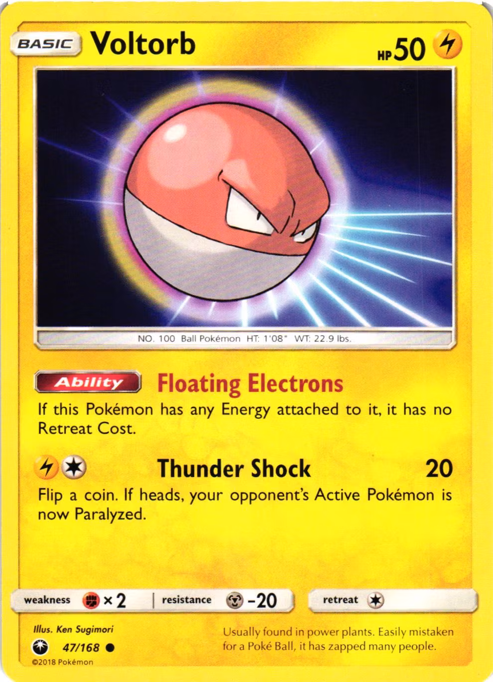 Voltorb Common 47/168 Celestial Storm Pokemon